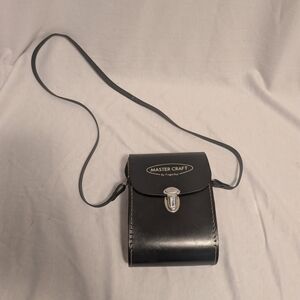 Black Leather Crossbody Bag